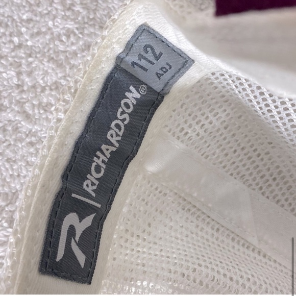 5/$25 WYR Richardson Burgundy White Mesh Back Snap Back Trucker Style Hat - Picture 9 of 11